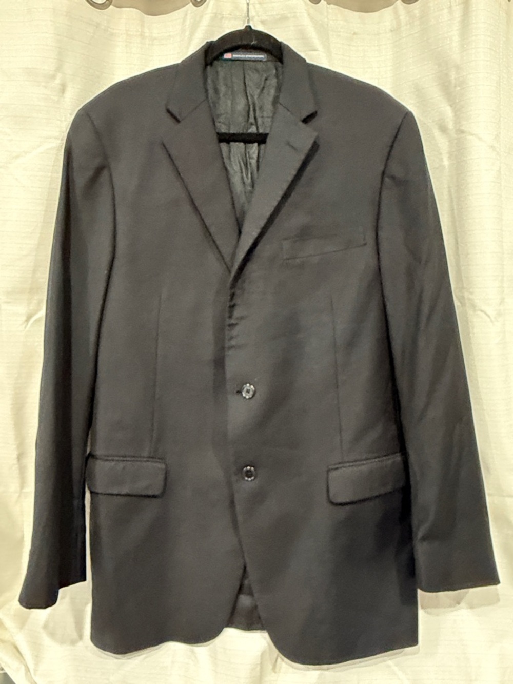 Hart Schaffner Marx Men's Dark Black Two-Button Sport Coat